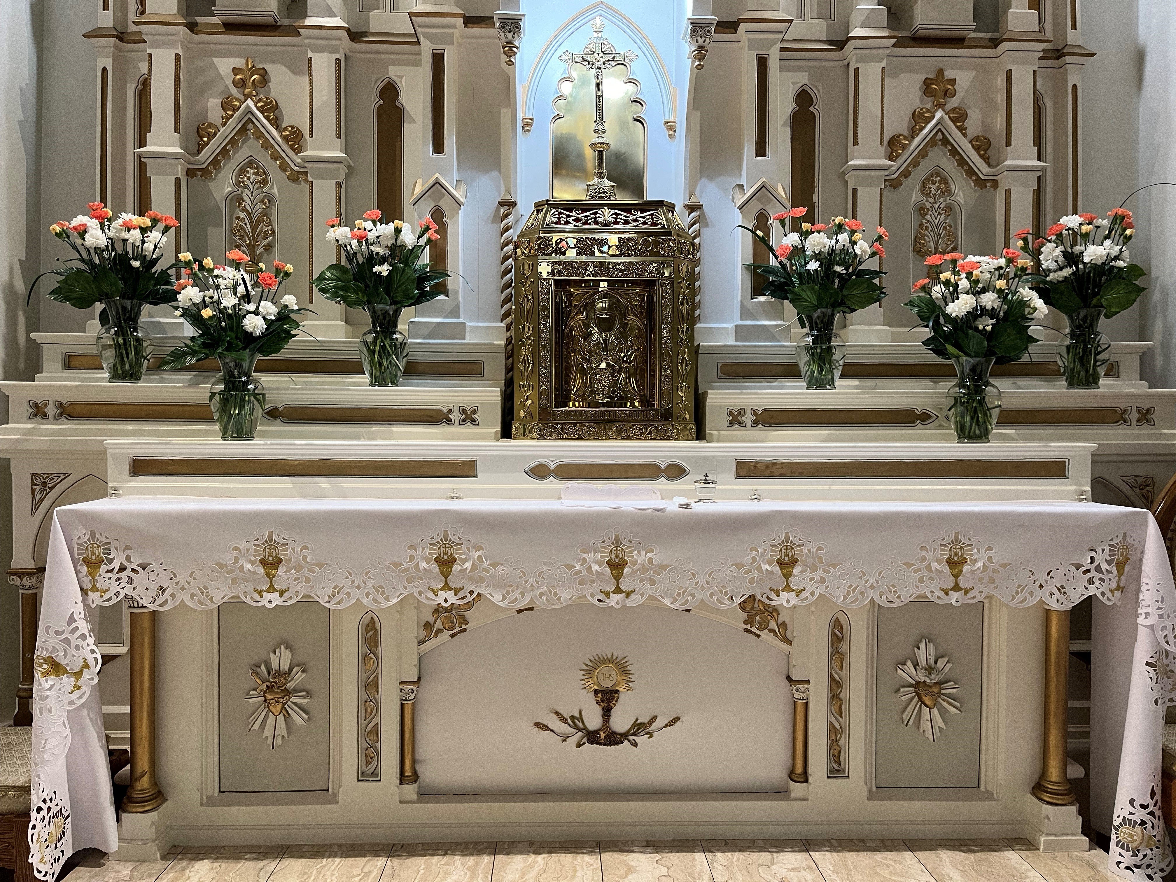 Altar decorated for Corpus Christi